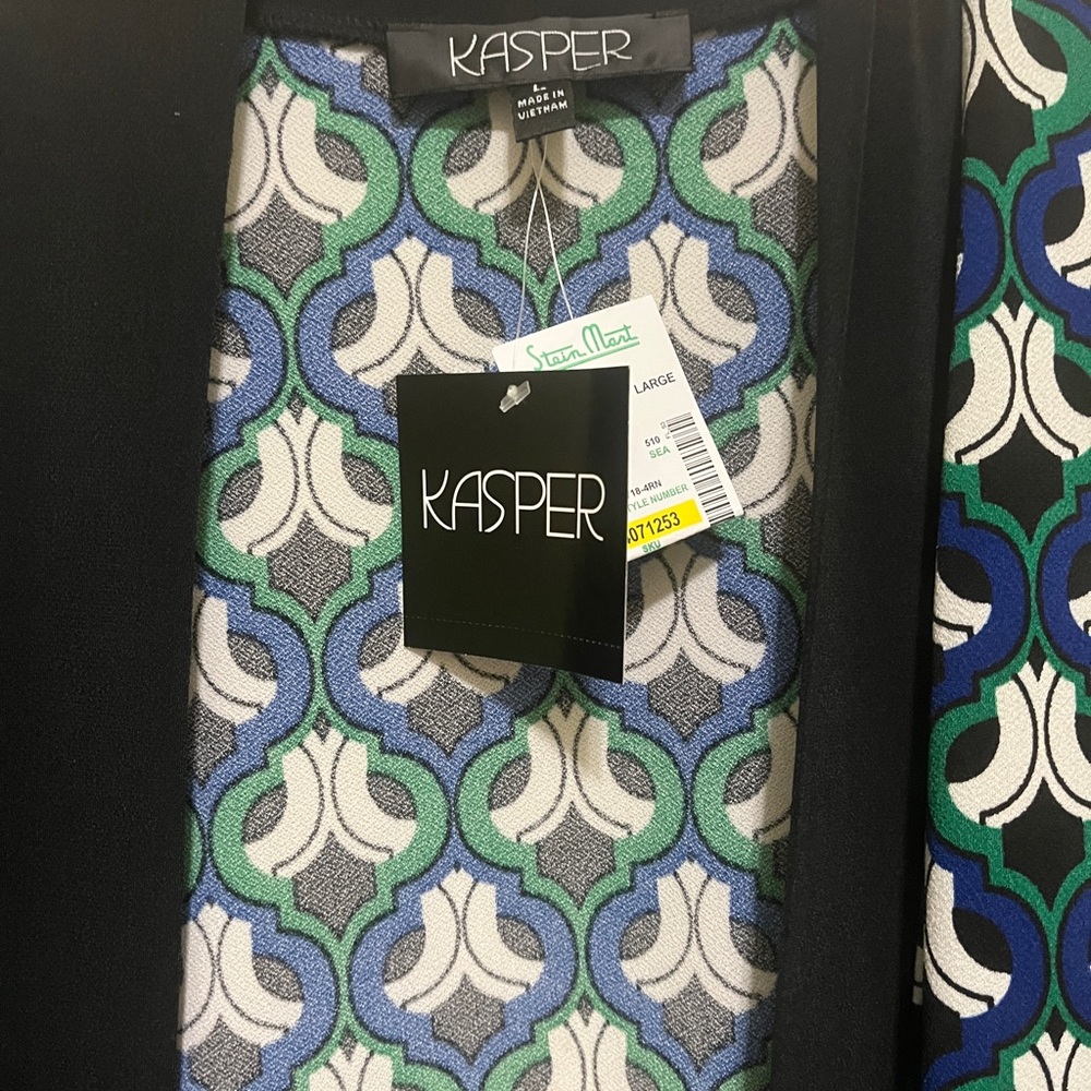 Kasper Multicolor Patterned Jacket - Picture 3 of 3